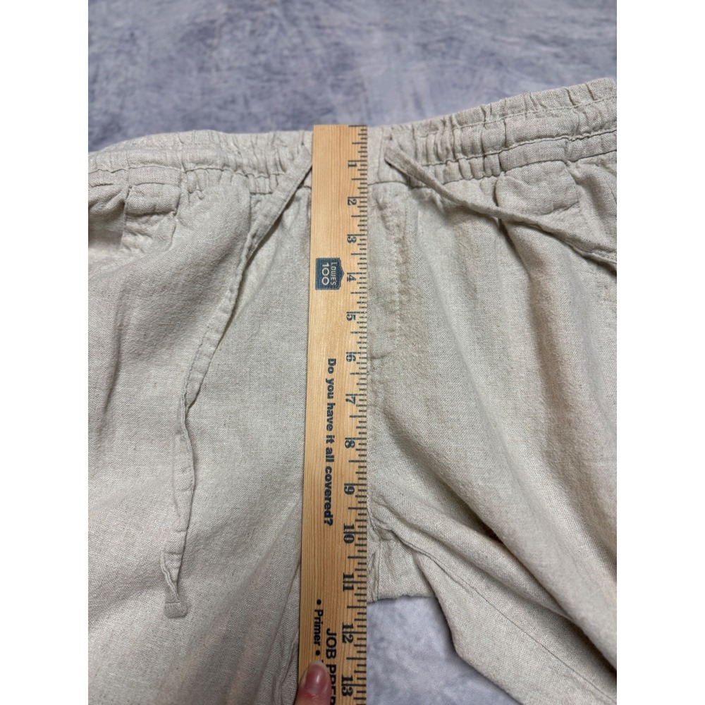 Old Navy Wide Leg pull on elastic waist pants Womens sz S Linen Blend coastal - Picture 6 of 8